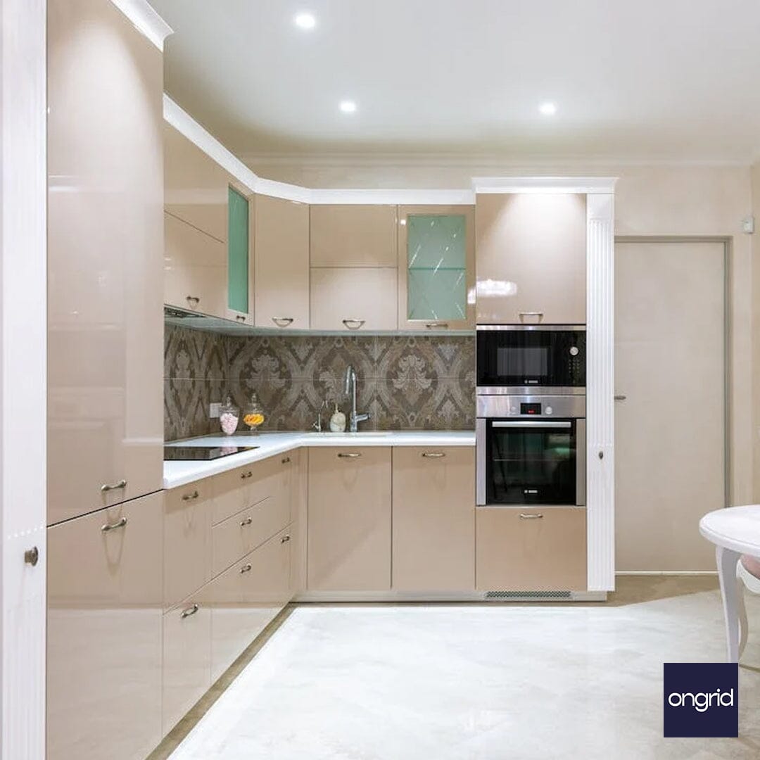 15x12 - L Shaped Kitchen Design – Ongrid Design