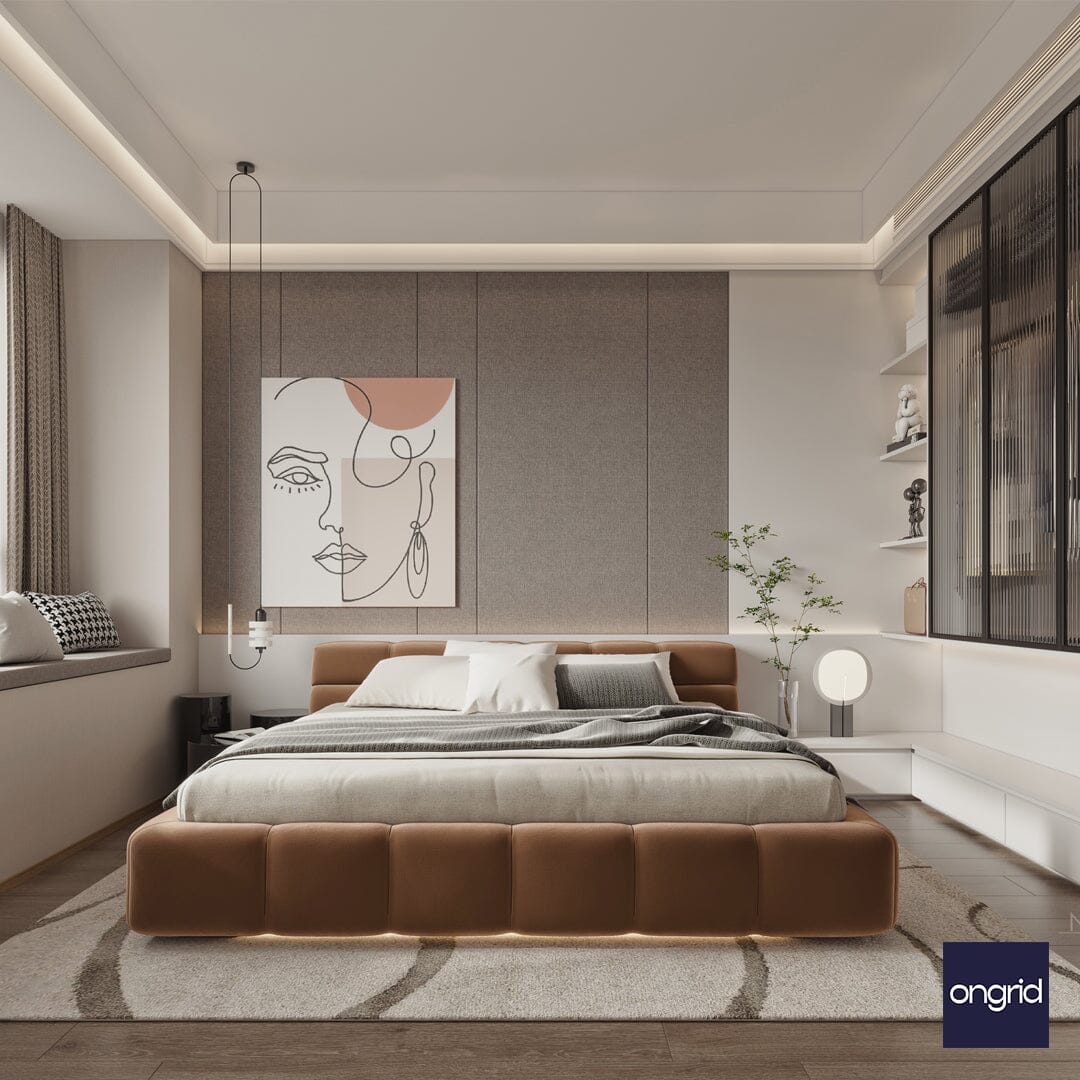 Mediterranean-Inspired Bedroom Design | 15' x 12' ongrid.design