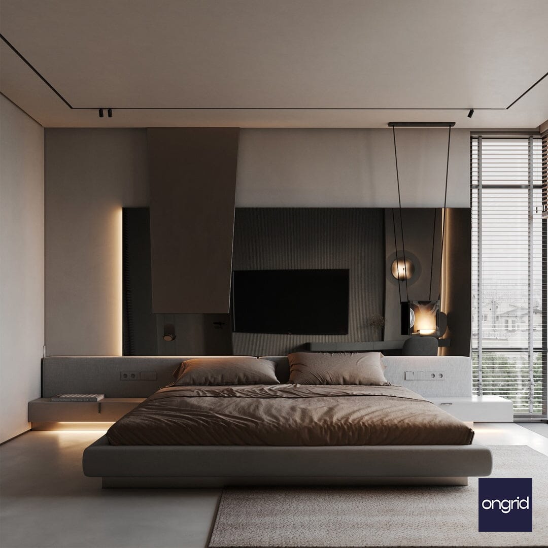 Bold and Colorful Bedroom Design | 15' x 14' ongrid.design