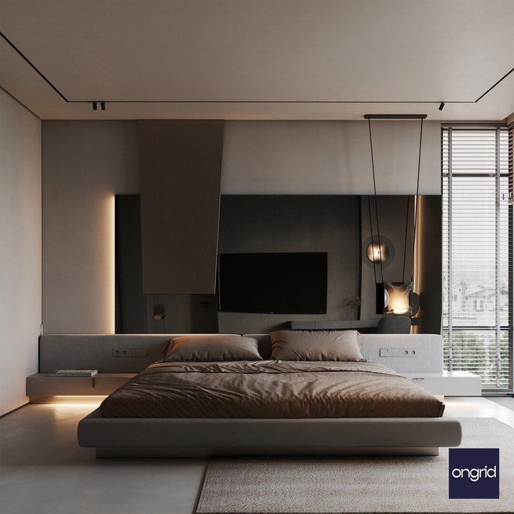 Bold and Colorful Bedroom Design | 15' x 14' ongrid.design