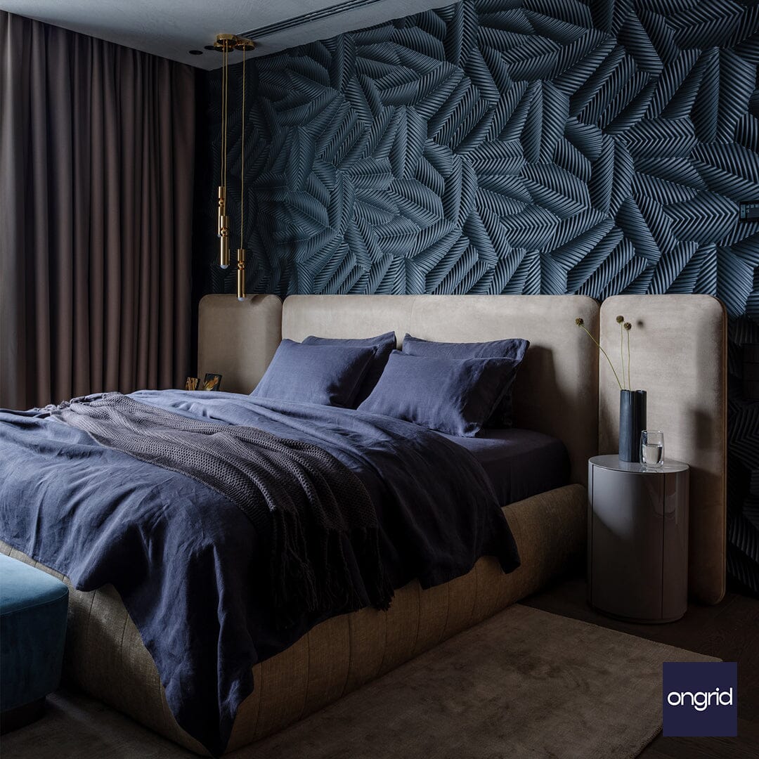 Industrial Chic Bedroom Design | 12' x 12' ongrid.design 