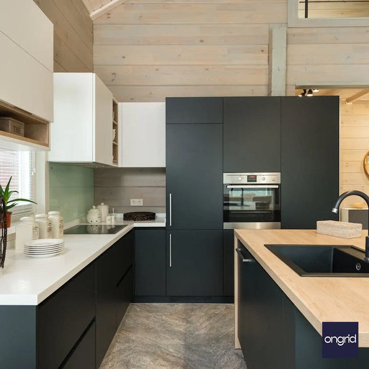 14x12 - Modern Wooden Kitchen Design ongrid.design