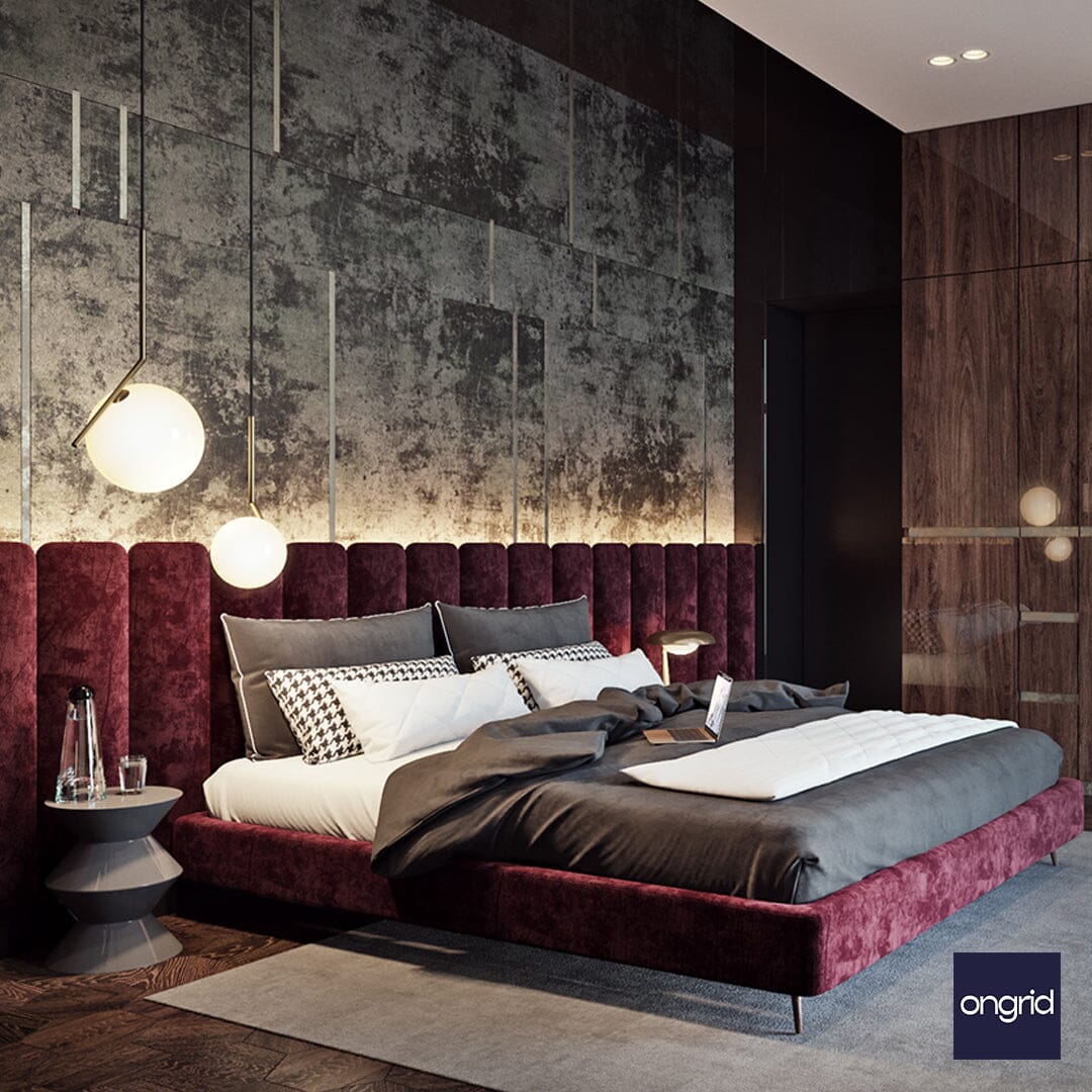Bollywood-Inspired Bedroom Design | 16' x 12' ongrid.design