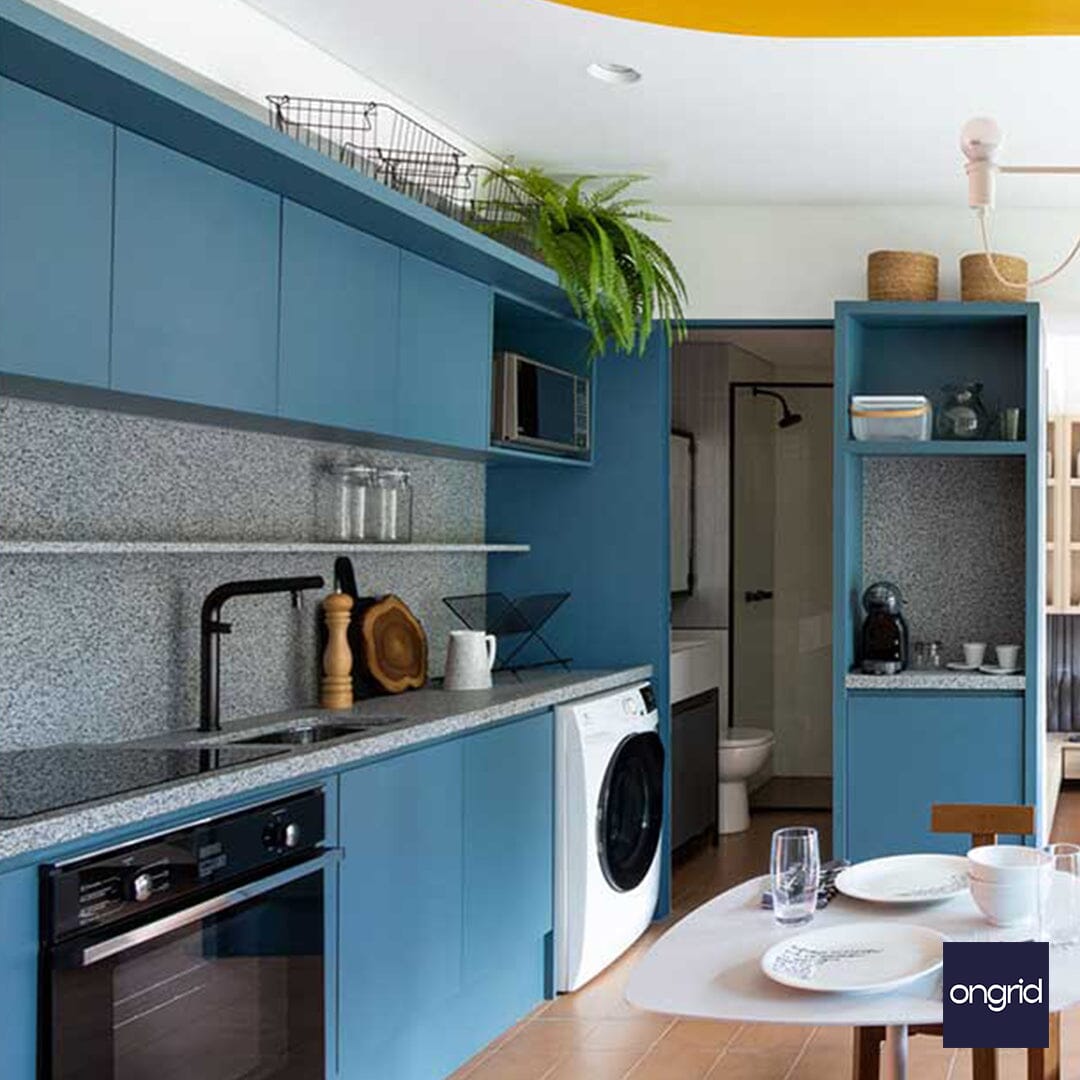 16x13 - L Shape Modular Kitchen Plan ongrid.design