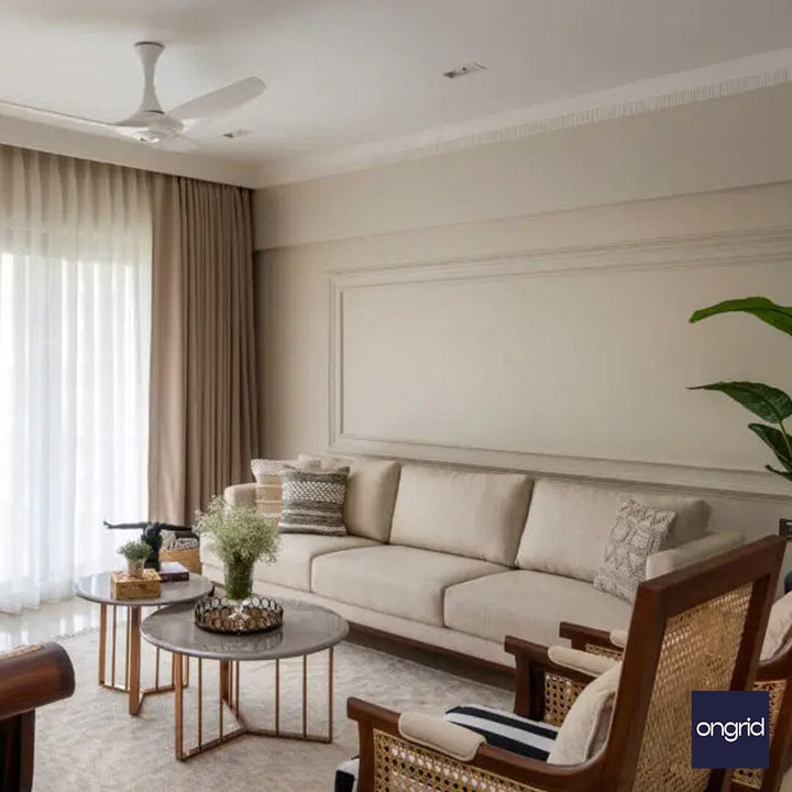 False Ceiling Designs for a Majestic 20x18 Living Room | Ongrid Design ongrid.design