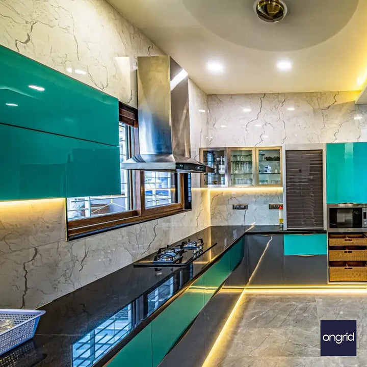 16x12 Small House Modern Kitchen Design ongrid.design