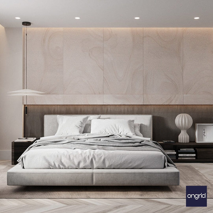 Tropical-Inspired Bedroom Design | 16' x 13' ongrid.design