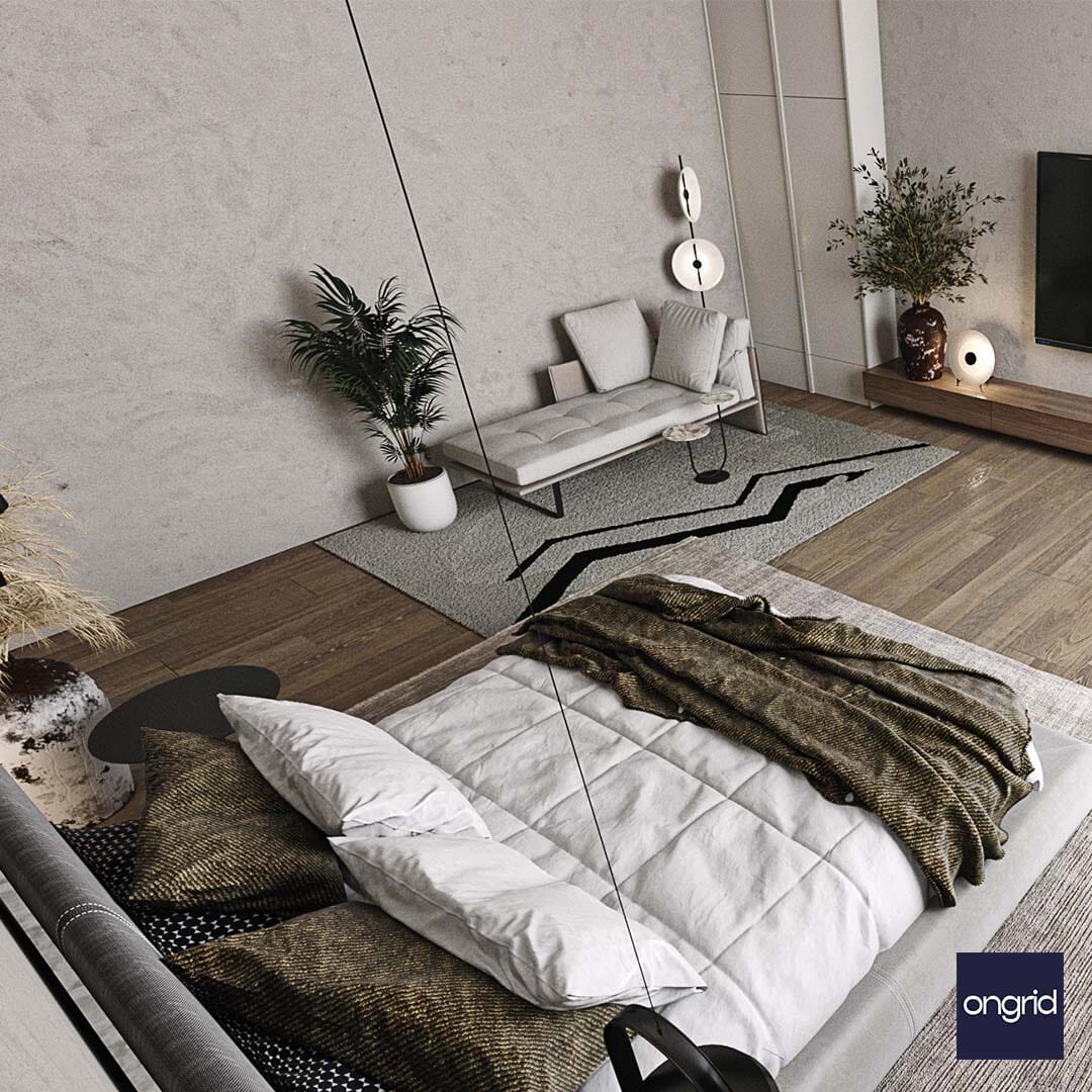 King Bed Bedroom Design Delights | 22' x 15' ongrid.design