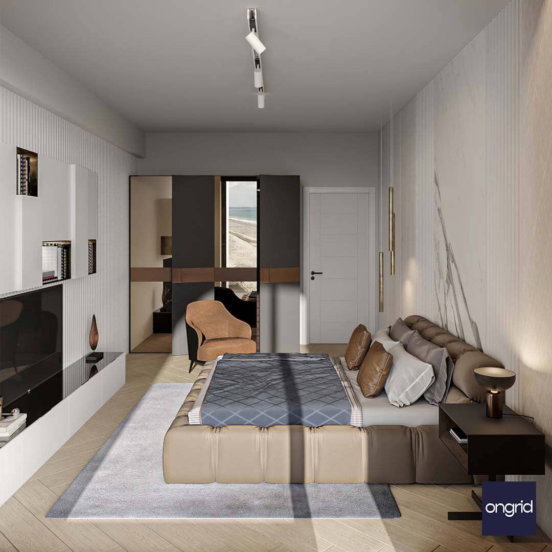 Gothic-Inspired Bedroom Design | 16' x 13' ongrid.design