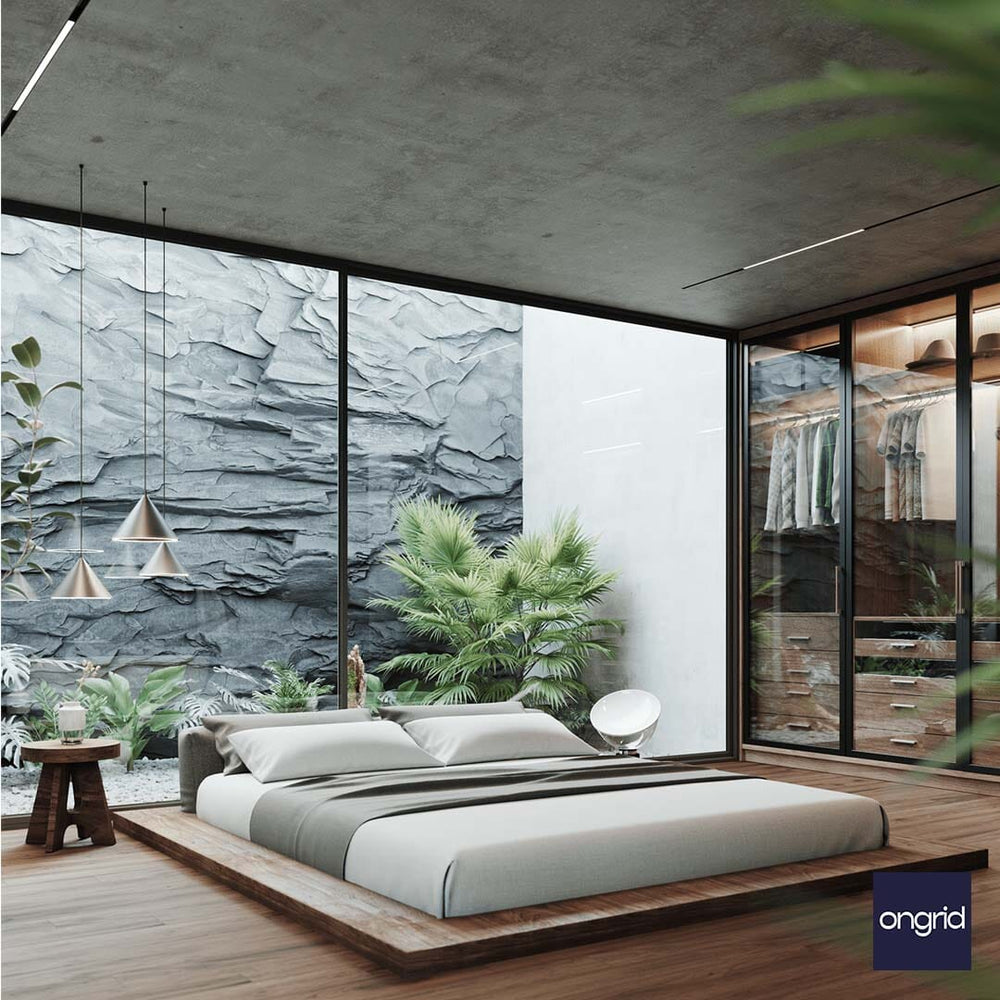 Zen Bedroom Sanctuaries Design | 19' x 15' ongrid.design 