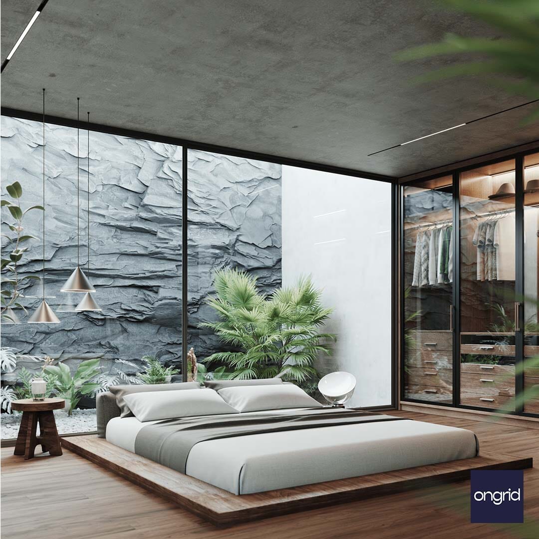 Zen Bedroom Sanctuaries Design | 19' x 15' ongrid.design