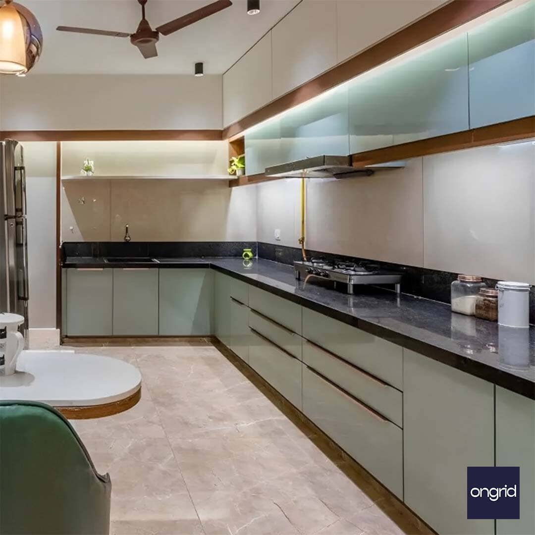 12x10 U Shaped Modular Kitchen Design ongrid.design