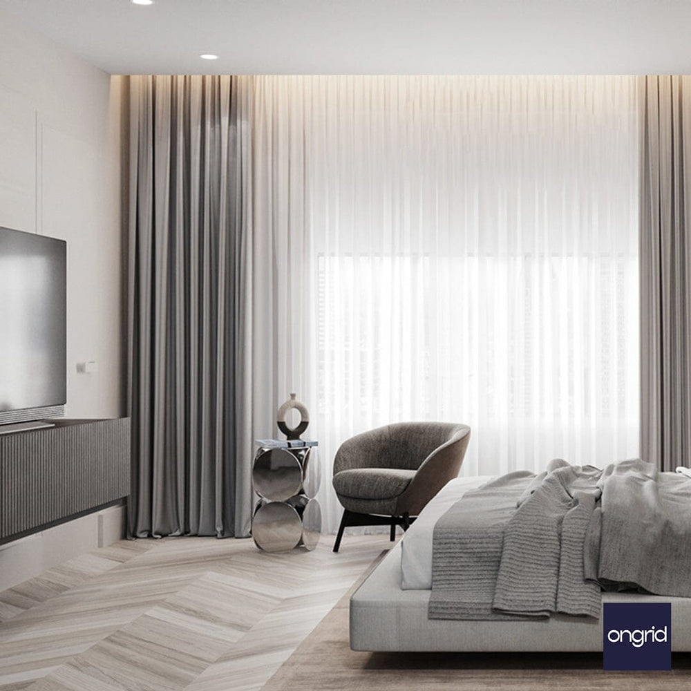 Tropical-Inspired Bedroom Design | 16' x 13' ongrid.design