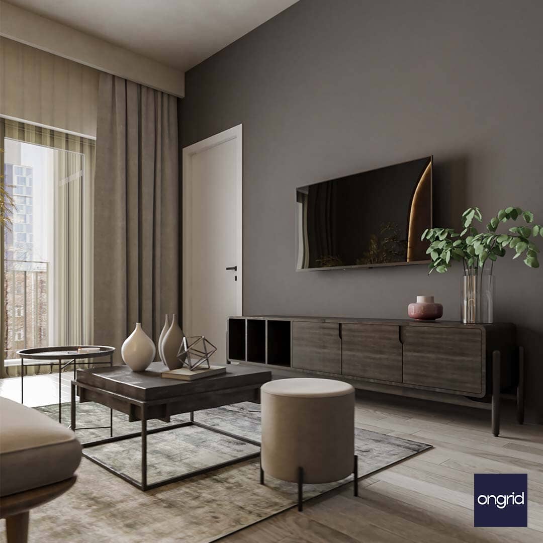 Modern False Ceiling Design for Living Rooms 17' x 15' | Ongrid.Design ongrid.design