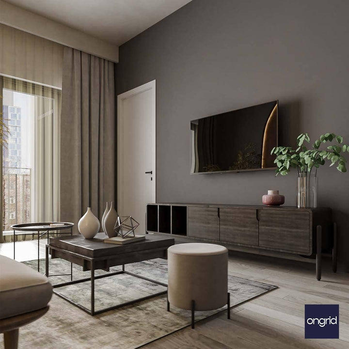 Modern False Ceiling Design for Living Rooms 17' x 15' | Ongrid.Design ongrid.design