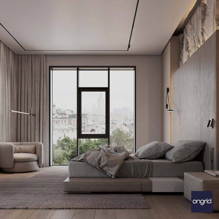 Japanese-Inspired Zen Bedroom Design | 17' x 13' ongrid.design