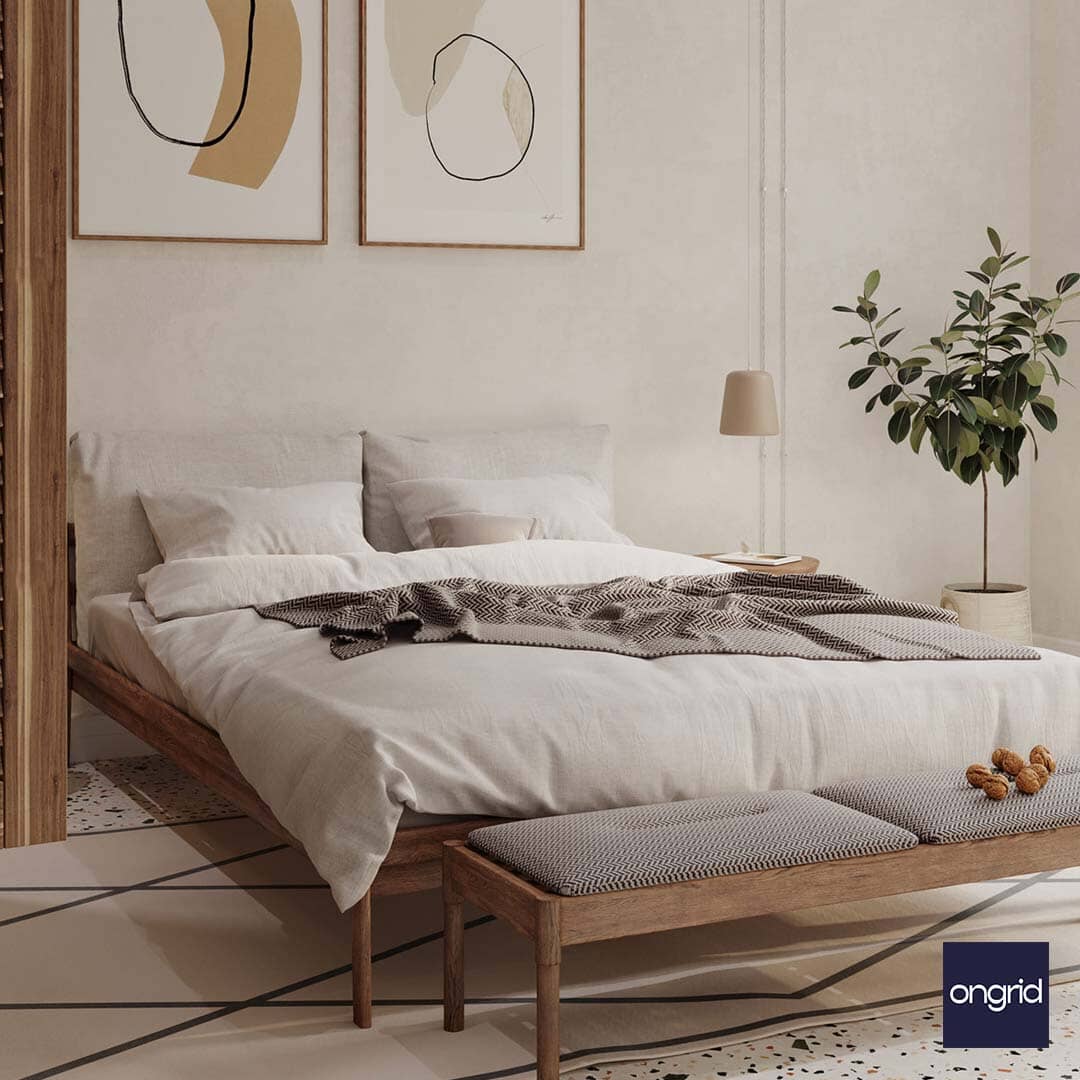 Art Deco Bedroom Inspiration Design | 15' x 12' ongrid.design