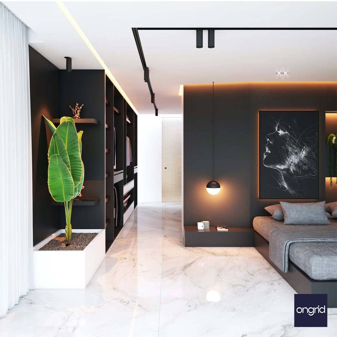 Rustic Indian Bedroom Collection Design | 18' x 12' ongrid.design