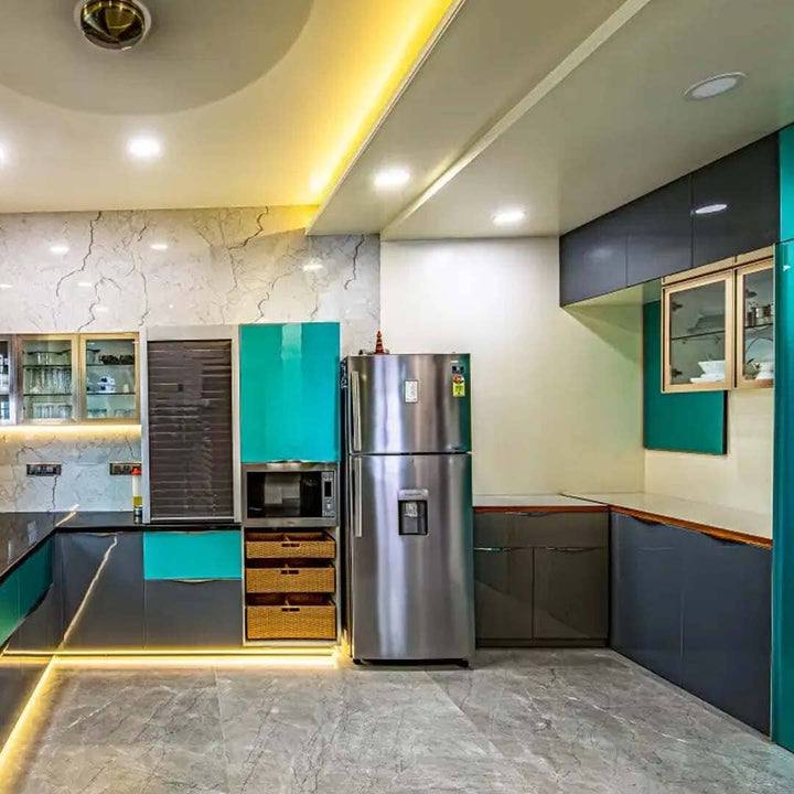 16x12 Small House Modern Kitchen Design ongrid.design