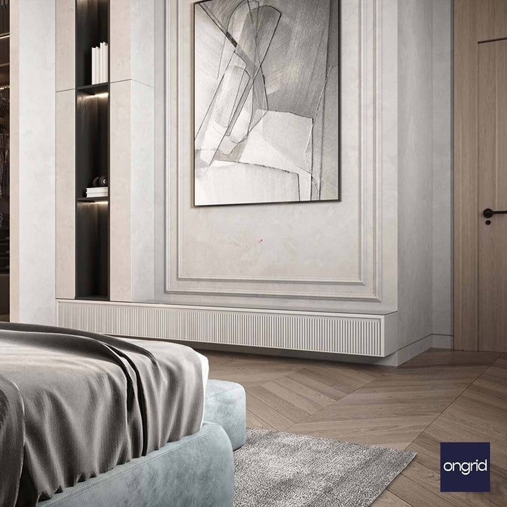 Geometric-Inspired Bedroom Design | 15' x 12' ongrid.design