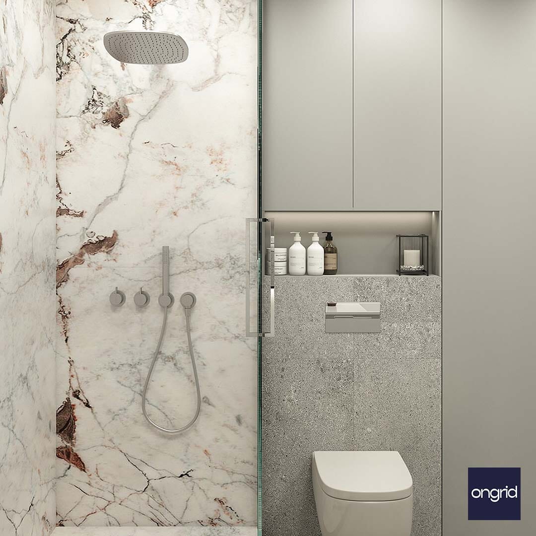 Small Toilet and Bathroom Ideas: Optimizing Space with Style - 9' x 9' ongrid.design