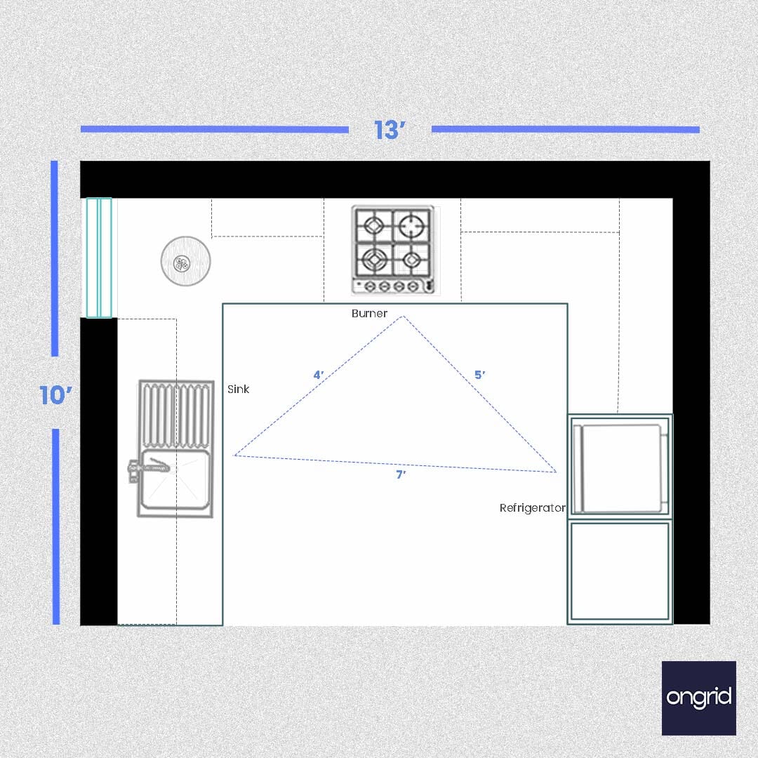 Mediterranean Kitchen Design: Warm and Inviting | 13' x 10' ongrid.design