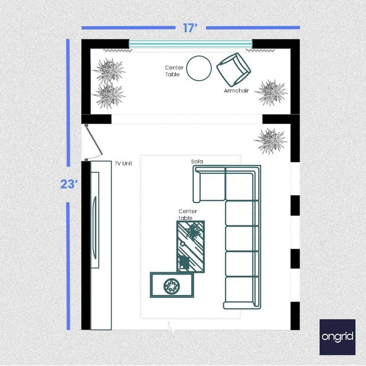 Transformative Wall Design Ideas for Your Living Room - 23' x 17' | Ongrid.Design ongrid.design