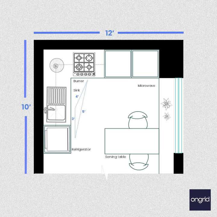 Modern Luxury Kitchen Design: Sleek and Sophisticated | 12' x 10' ongrid.design