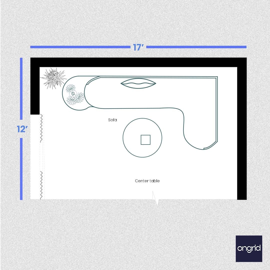Tiles Design for a Chic 17x12 Living Room | Ongrid Design ongrid.design