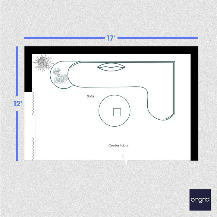 Tiles Design for a Chic 17x12 Living Room | Ongrid Design ongrid.design