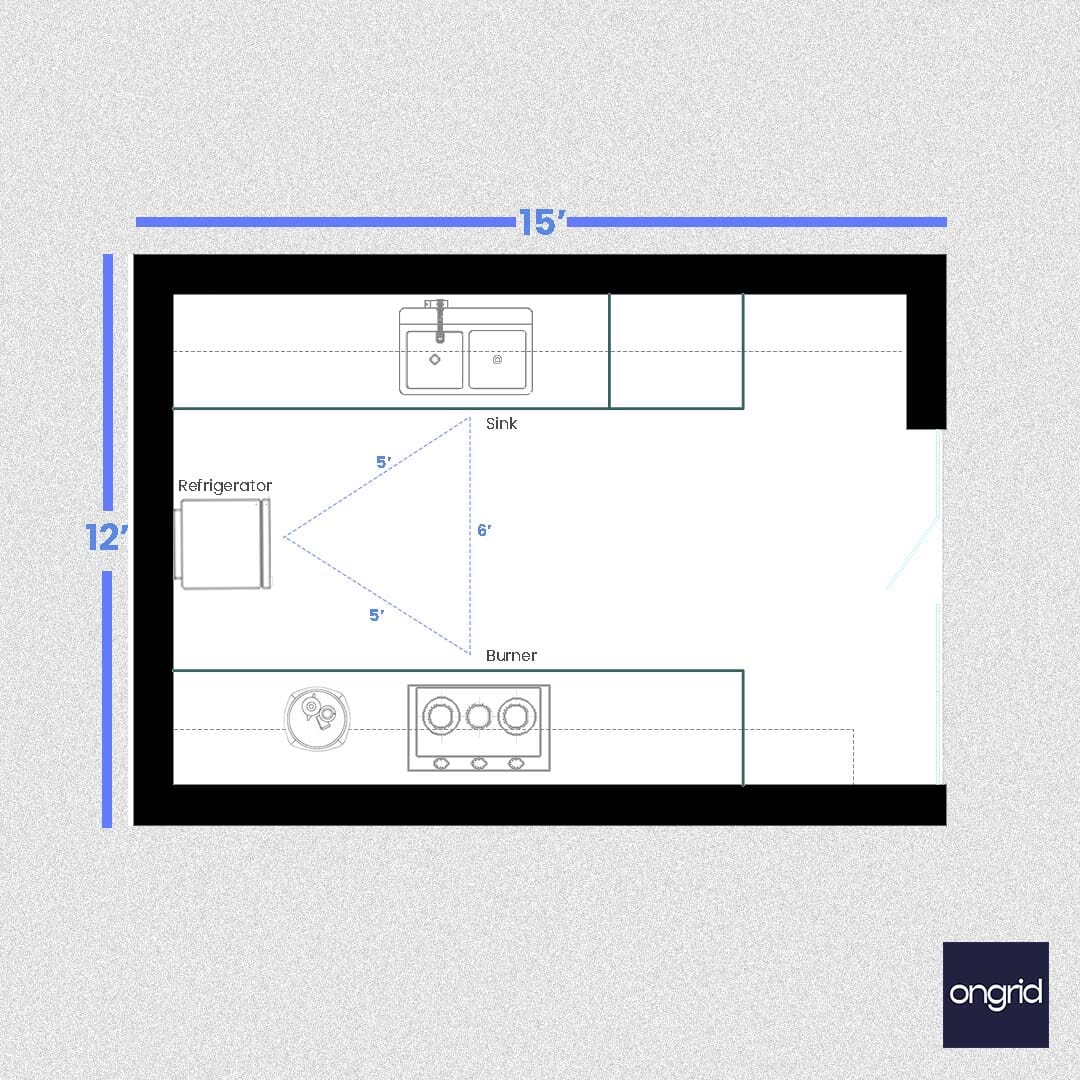 Asian-Inspired Kitchen Design: Tranquil and Balanced | 15' x 12' ongrid.design