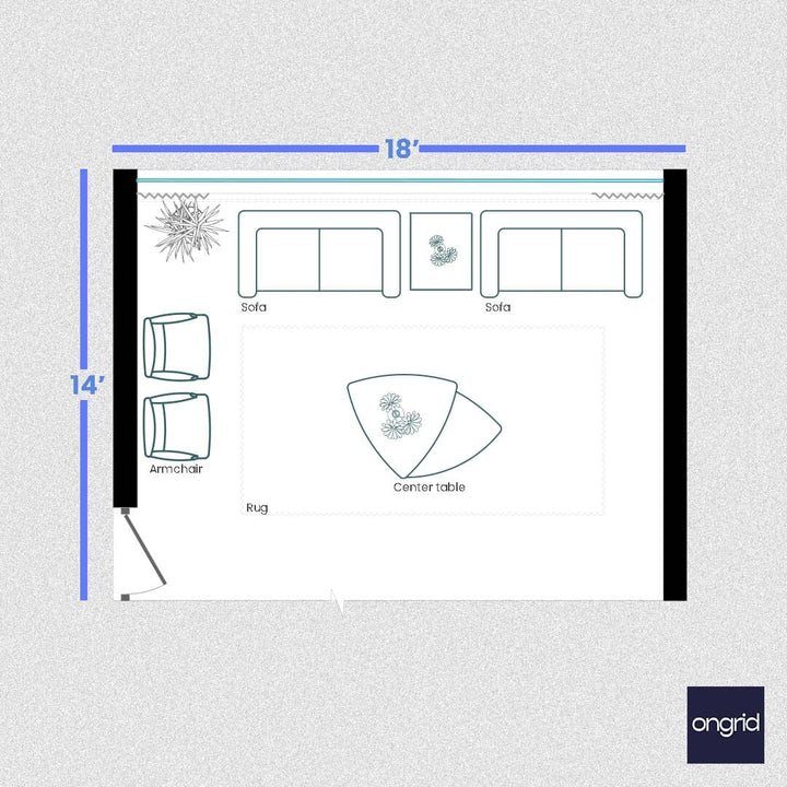 mall Living Room Design Ideas for Compact 18x14 Spaces | Ongrid Design ongrid.design