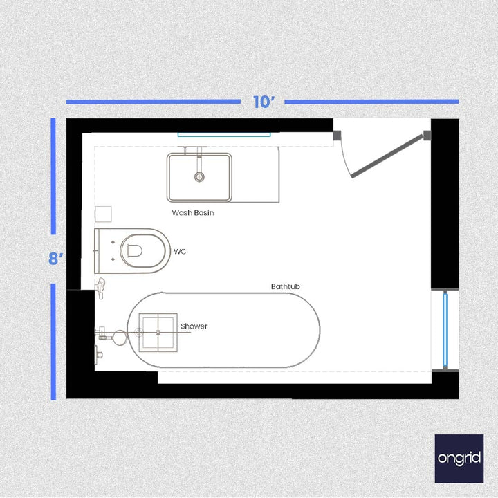 Modern Toilet Design: A Fusion of Functionality and Style - 10' x 8' ongrid.design