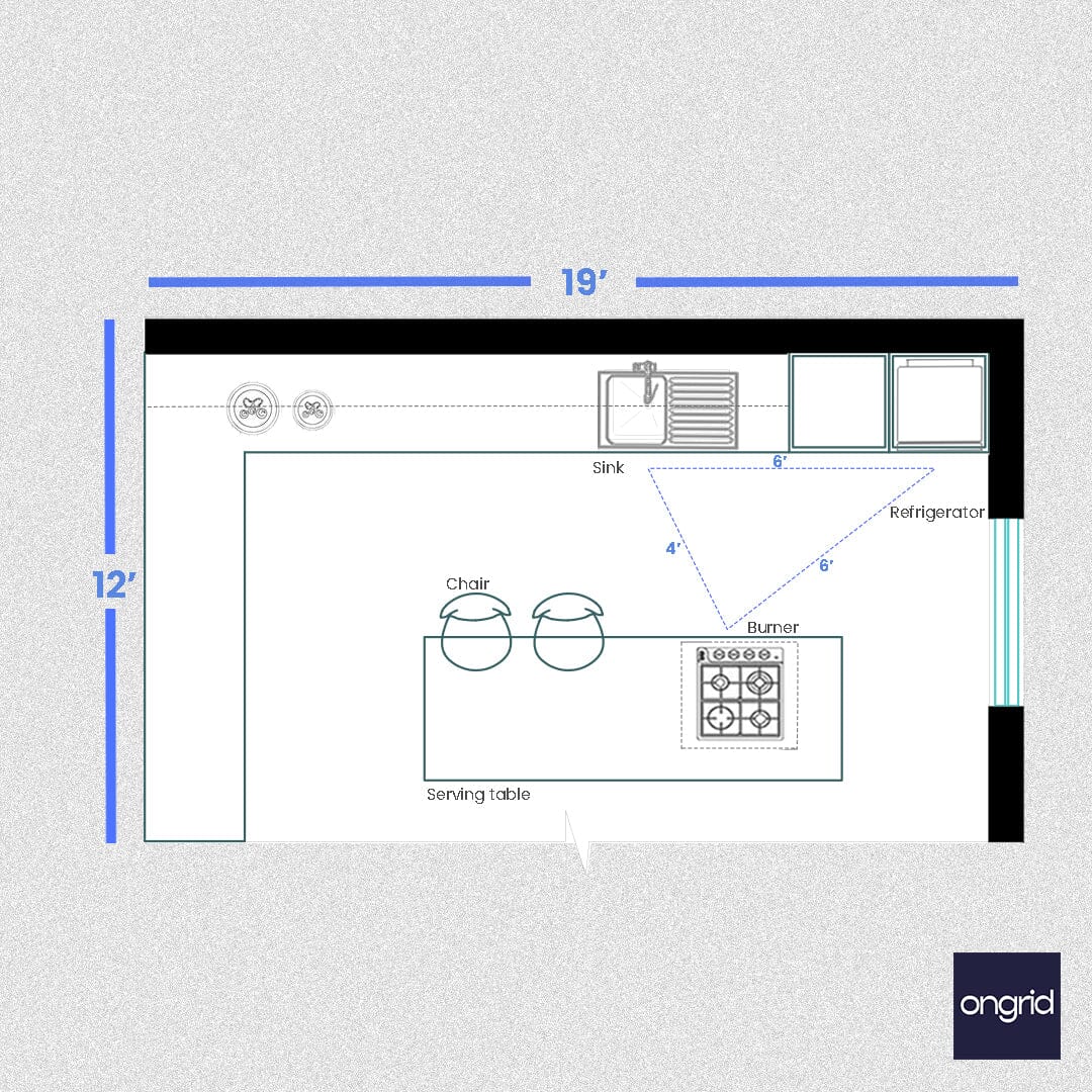 Industrial Chic Kitchen Design: Bold and Modern | 19' x 12' ongrid.design