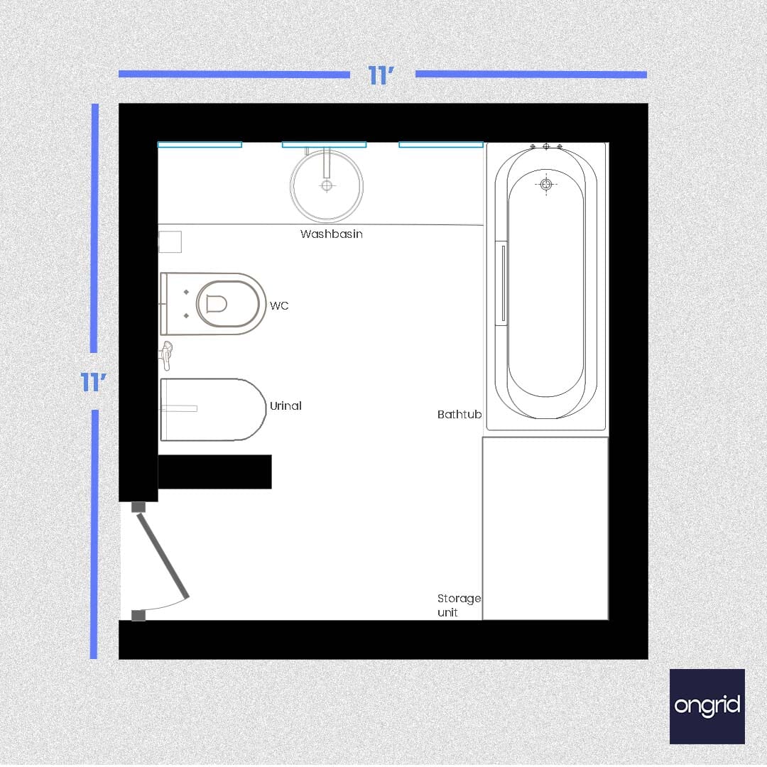 Toilet Interior Design: Bringing Luxury to Everyday Living - 11' x 11' ongrid.design