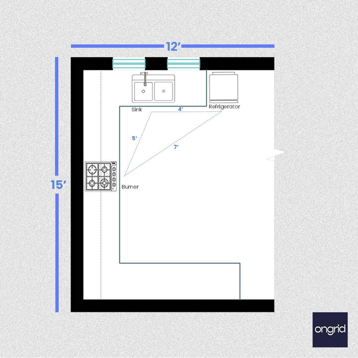 15x13 Low Cost Simple Kitchen Design ongrid.design