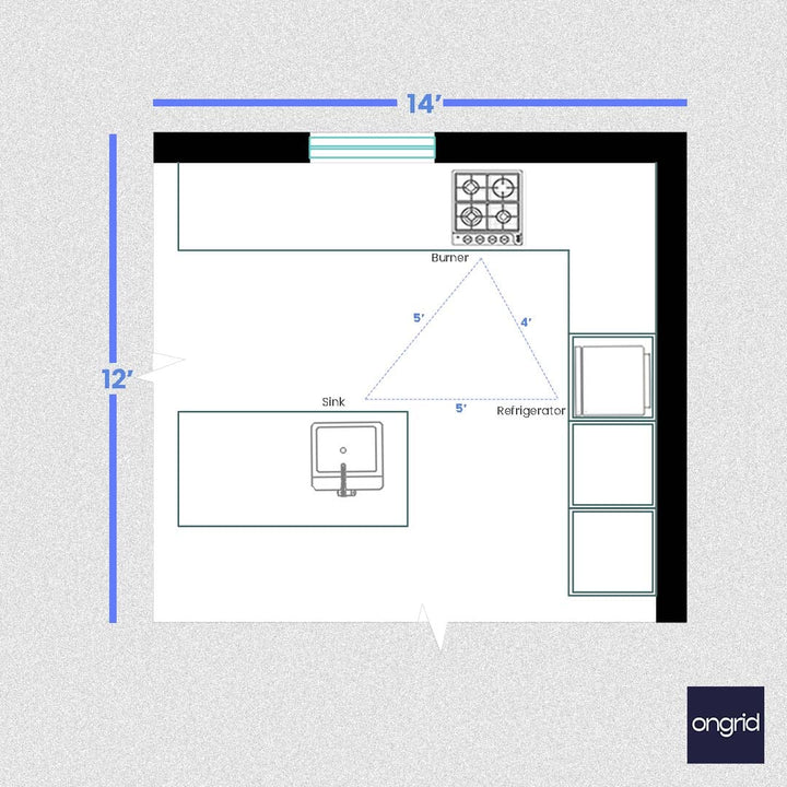 14x12 - Modern Wooden Kitchen Design ongrid.design