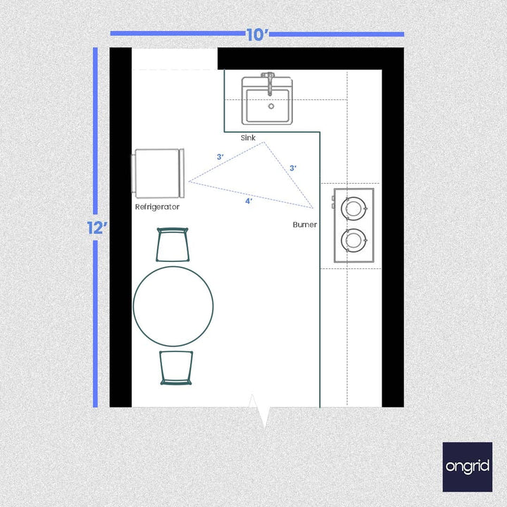 12x10 U Shaped Modular Kitchen Design ongrid.design