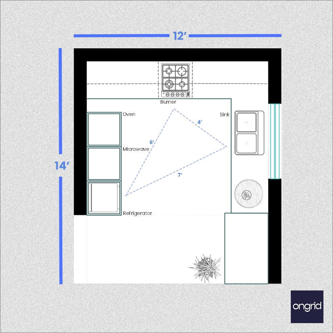 Modular Kitchen Design: Enhance Functionality and Style | 14' x 12' ongrid.design