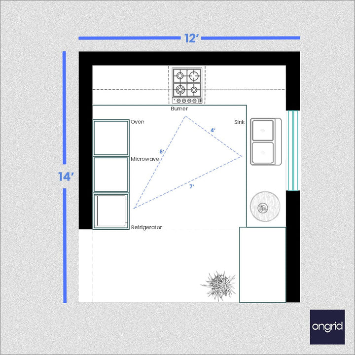Modular Kitchen Design: Enhance Functionality and Style | 14' x 12' ongrid.design