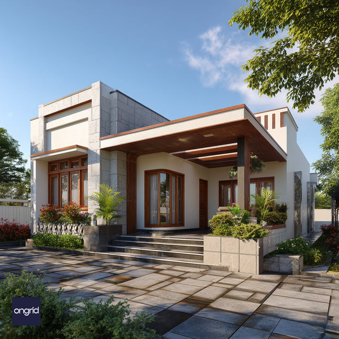 Deccan Modern Home Design with Earthy Elegance