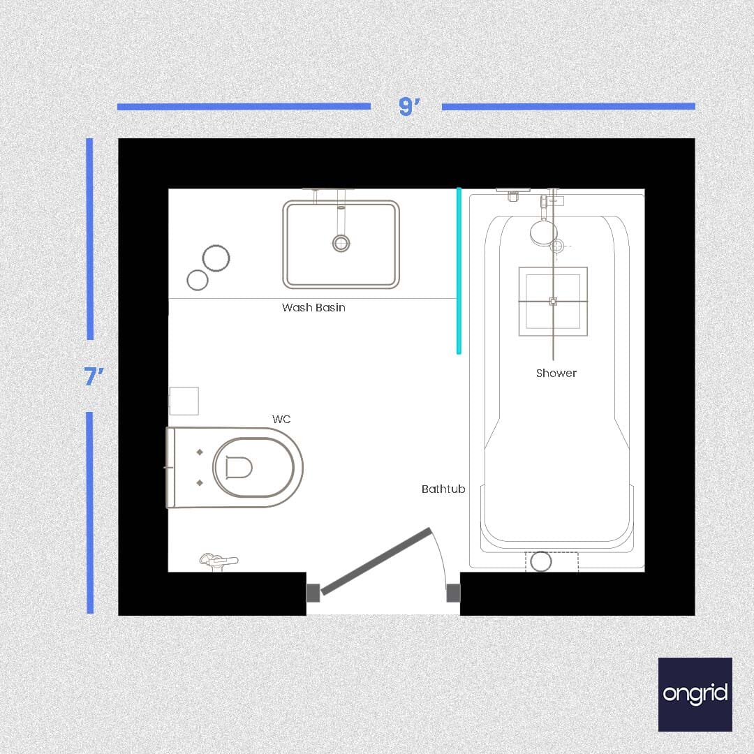 Luxury Squat Toilet Design: Tradition meets Elegance - 9' x 7' ongrid.design