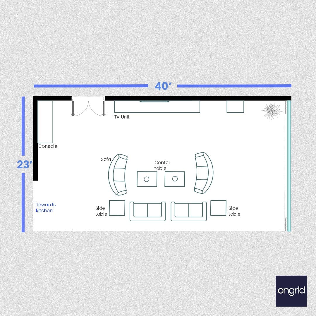 Innovative Sofa Designs for Your 40x23 Living Room | Ongrid Design ongrid.design
