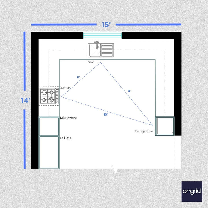 Revamp Your Kitchen on a Limited Budget: Simple Kitchen Design | 15' x 14' ongrid.design