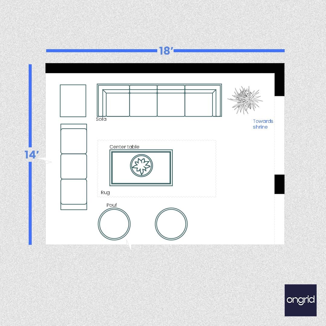 18x14 Living Room: Modern Sofa Design Inspirations | Ongrid Design ongrid.design