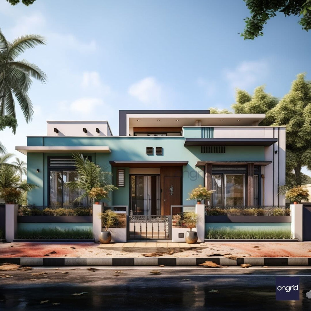 Budget-Friendly Single Floor Elevation Idea E-books Ongrid Design