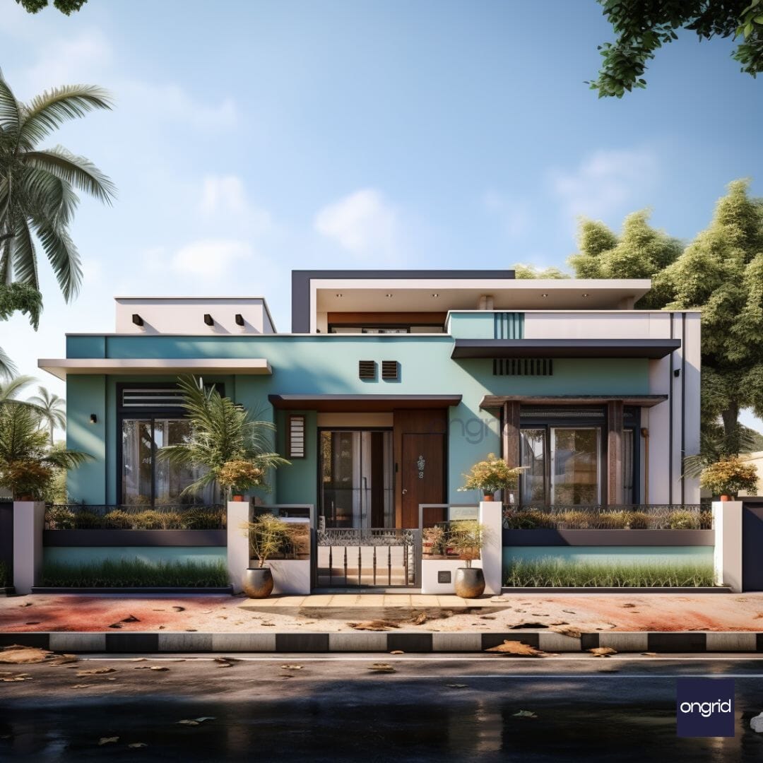 Budget-Friendly Single Floor Elevation Idea E-books Ongrid Design