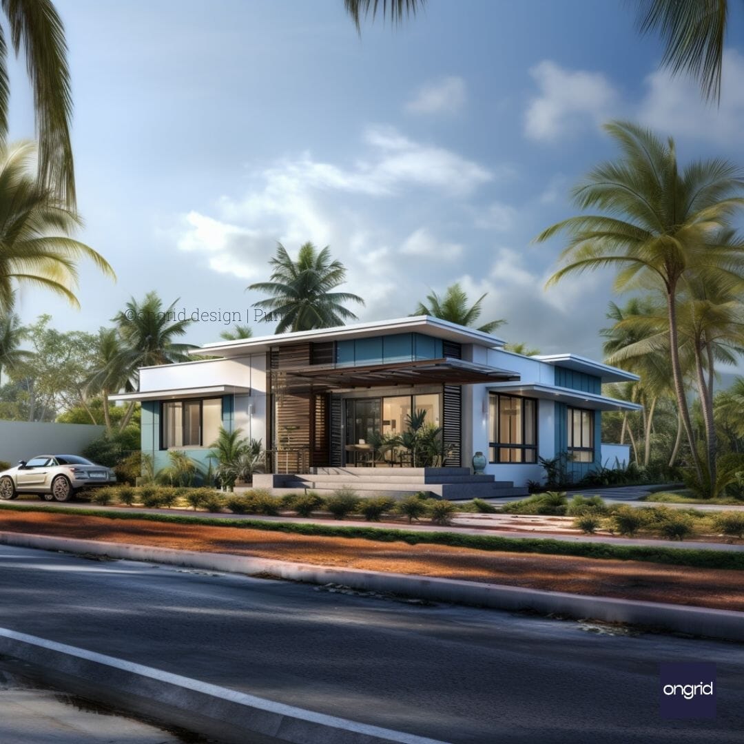 Tropical Elite Single-Floor Home Elevation E-books Ongrid Design 