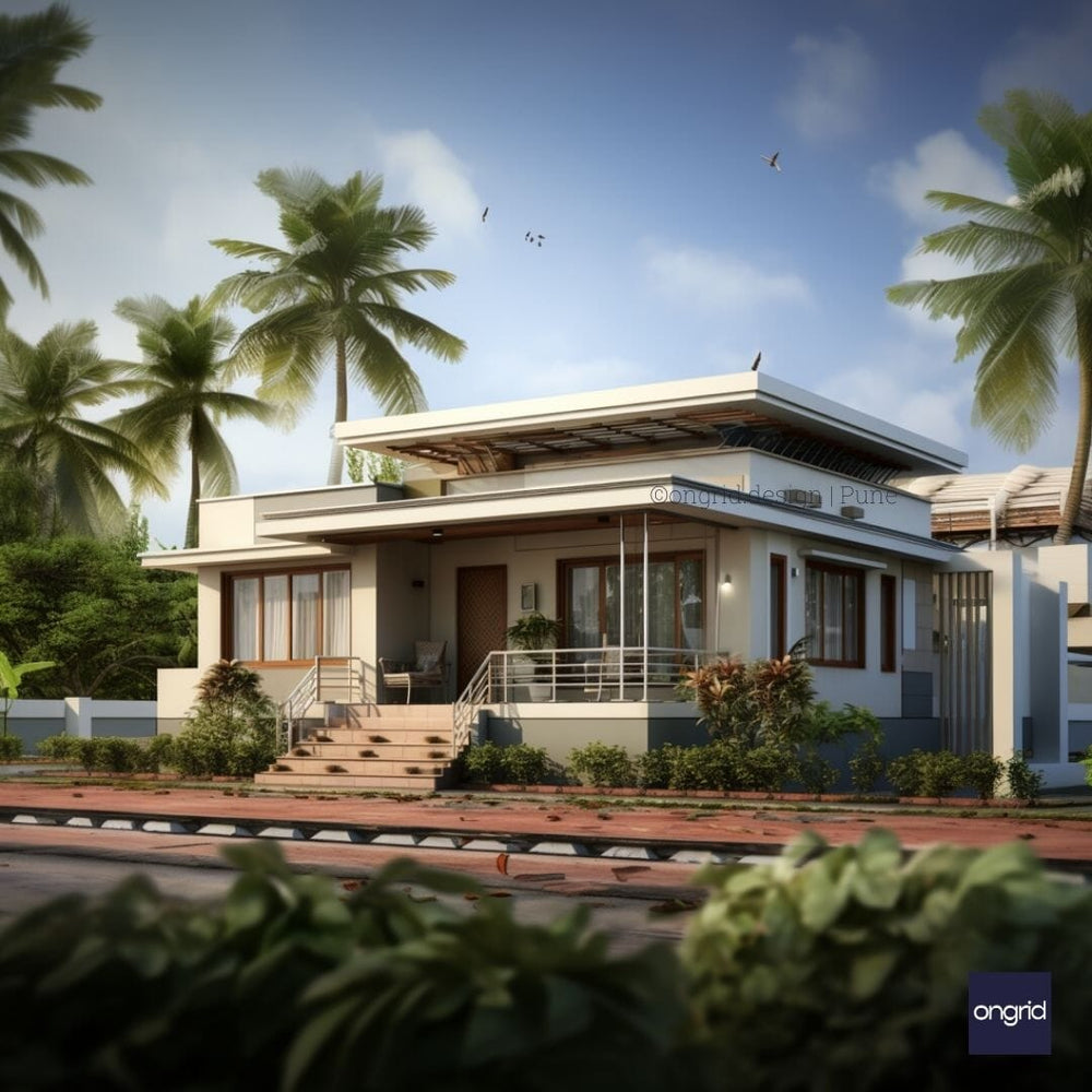 Modern Single-Floor House Design with Tropical Garden Aesthetics E-books Ongrid Design 