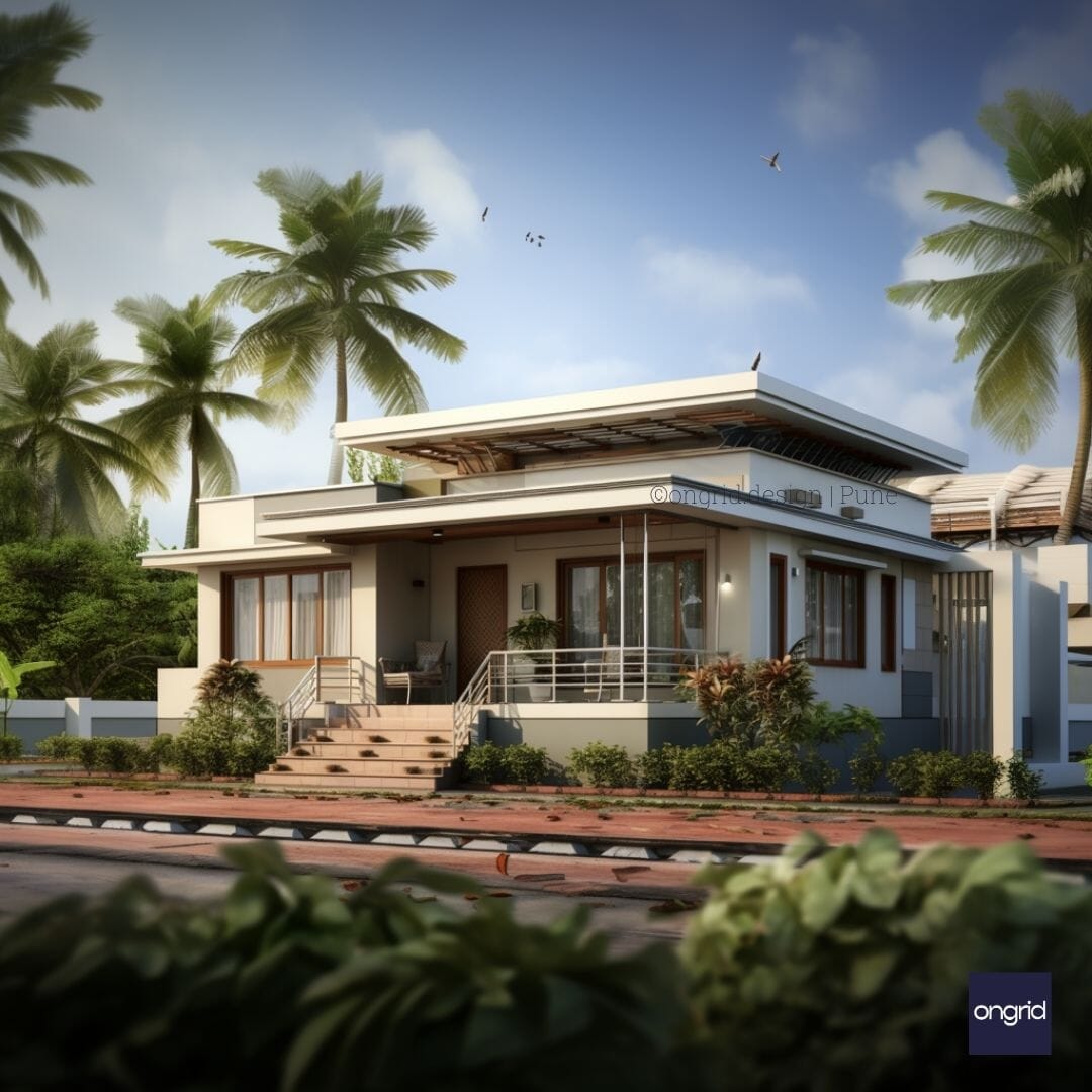 Modern Single-Floor House Design with Tropical Garden Aesthetics E-books Ongrid Design
